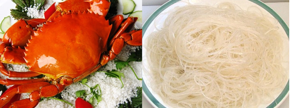Nguyên liệu nấu miến cua