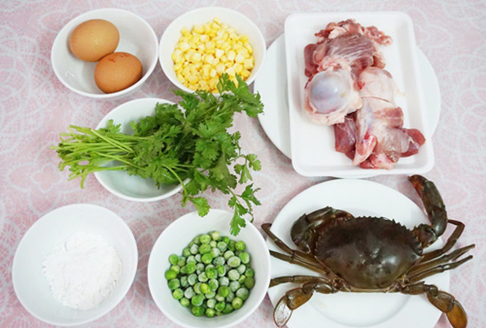 Nguyên liệu nấu súp cua